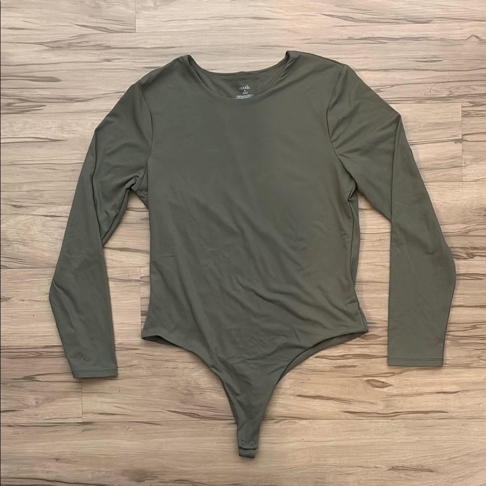Nuuds Olive Long Sleeve Bodysuit